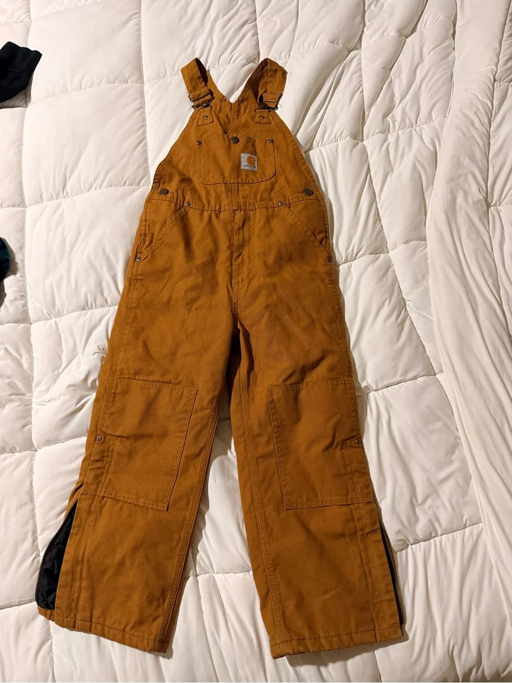 Carhartt Kids' Brown Duck Bib Overalls - Durable Workwear